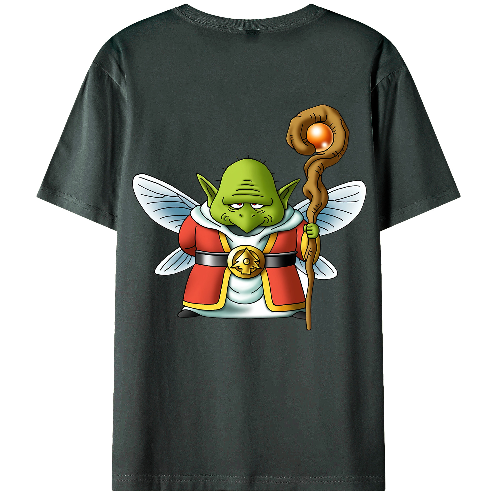 （画像用） ドラゴンクエスト Doragon Kuesuto Dragon Quest 綿100％ メンズ半袖Tシャツ（バックプリント） 通気性
